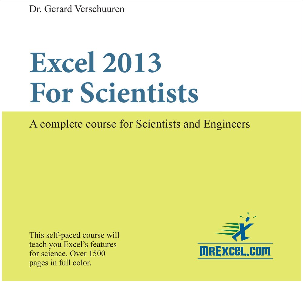 Excel 2013 For Scientists CD Excel 2013 For Scientists CD