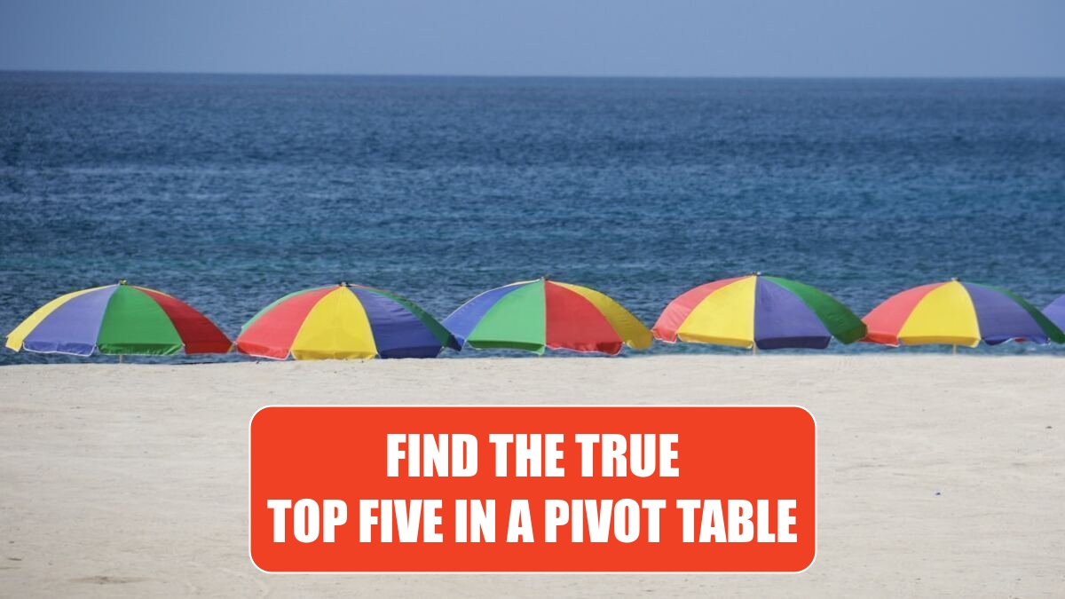 Excel 2024: Find the True Top Five in a Pivot Table Excel 2024: Find the True Top Five in a Pivot Table