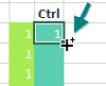 Drag the fill handle from 1 and you will get 1, 1, 1.
But, if you hold down the Ctrl key while dragging the 1, a tiny plus sign appears to the right of the plus mouse cursor and....